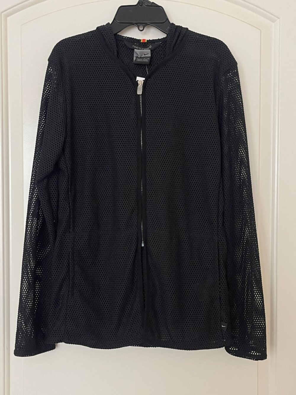New Nike Sphere Mesh Jacket Hood Black Medium 8 10